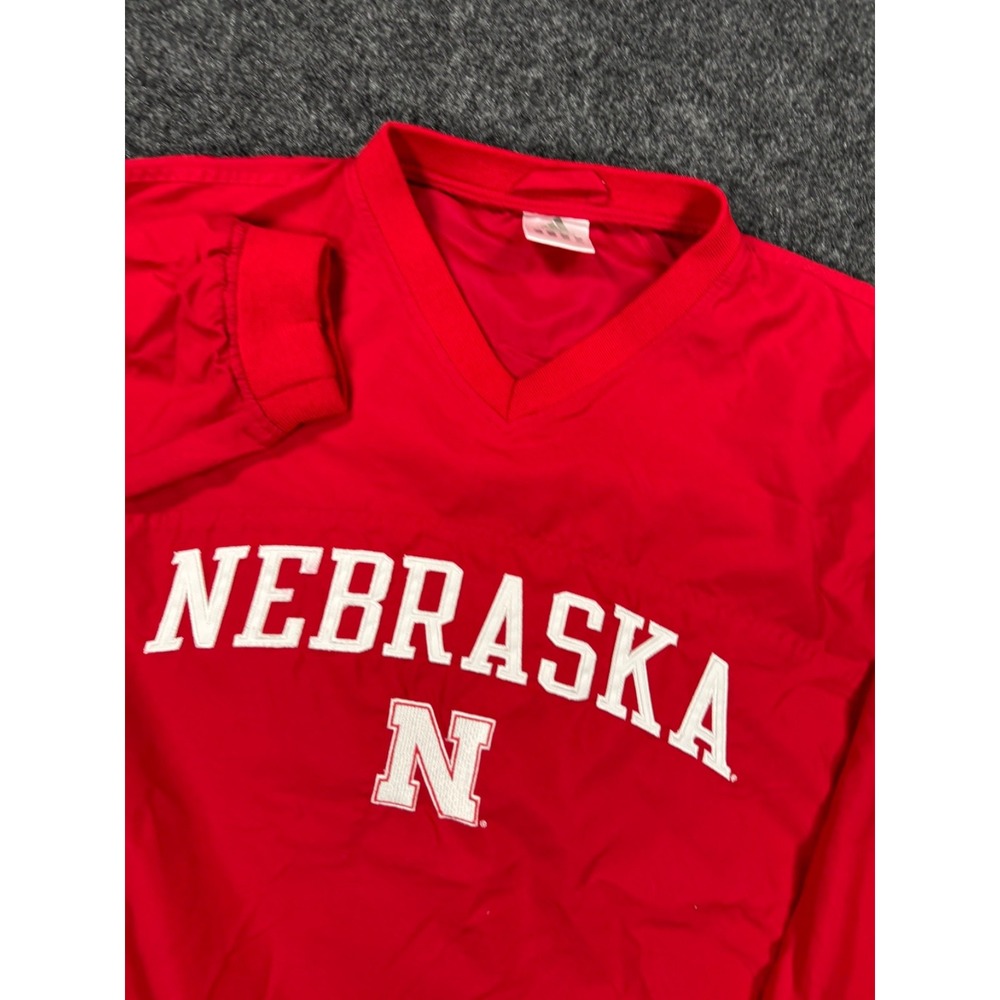 Adidas Nebraska Cornhuskers Windbreaker Pullover Jacket Red XL Huskers NCAA